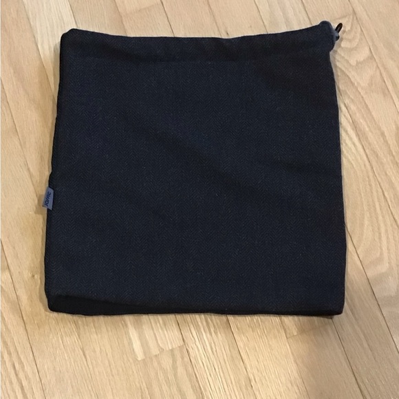 JAFFIC Charcoal Herringbone Tweed Cowl Scarf - Picture 4 of 6